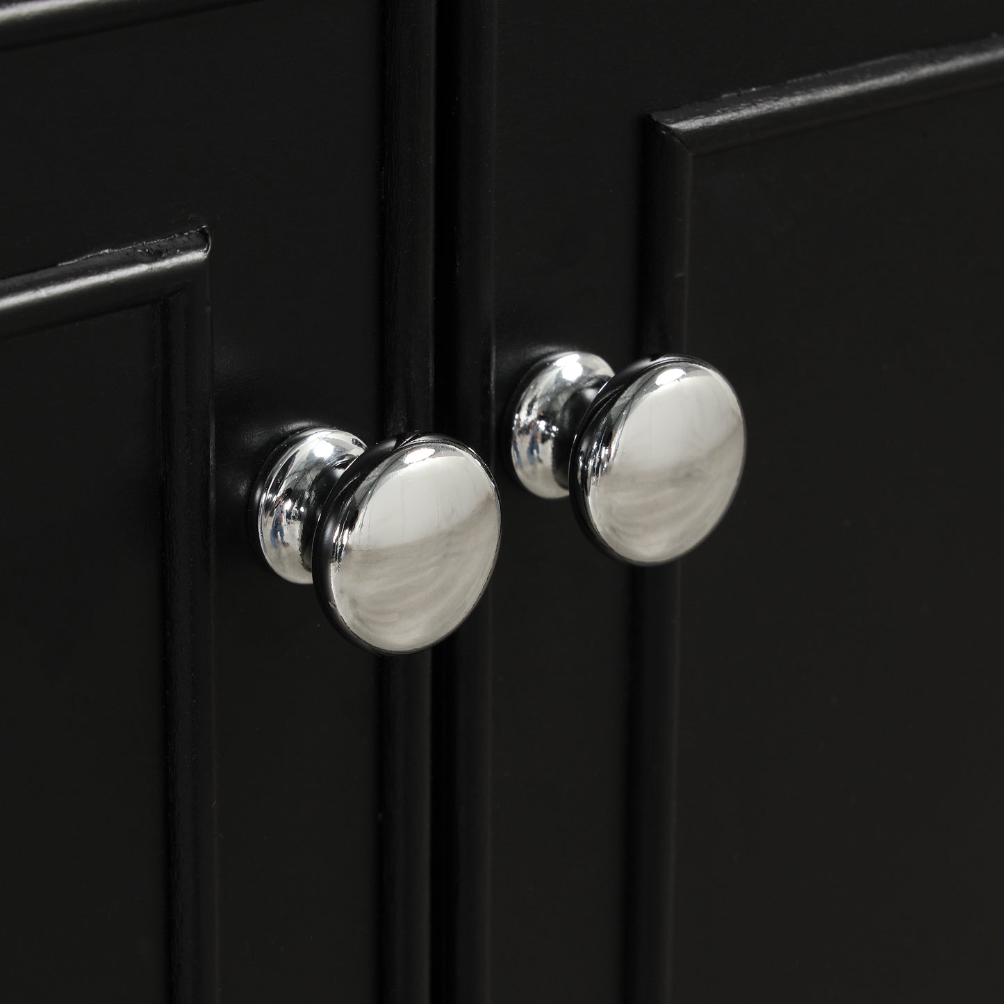 VanityFus 28.6-in Black Bathroom Vanity Single Sink Combo with Ceramic Top Undermount 2 doors 1 drawer Adjustable Shelves