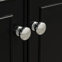VanityFus 28.6-in Black Bathroom Vanity Single Sink Combo with Ceramic Top Undermount 2 doors 1 drawer Adjustable Shelves