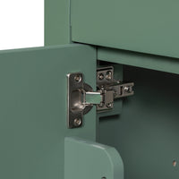 VanityFus 30-in Bathroom Green Vanity Single Sink Combo with Ceramic White Top 2 Soft-Close Doors 1 drawer