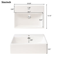 VanityFus 20.28-in Single Sink Combo Bathroom Vanity Black With White Ceramic Top 1 Soft-Close Doors 1 drawer