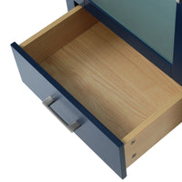VanityFus 20.28-in Single Sink Combo Bathroom Vanity Blue With White Ceramic Top 1 Soft-Close Doors 1 drawer