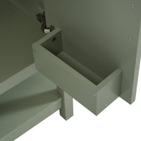 VanityFus 30-in Single Sink Combo Bathroom Vanity Green With White Ceramic Top 2 Soft-Close Doors