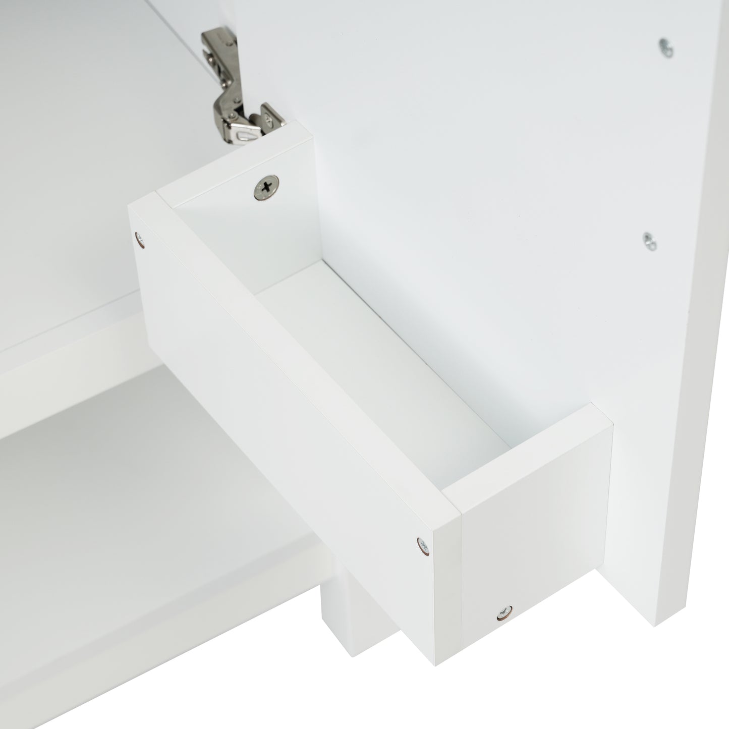 VanityFus 30-in Single Sink Combo White Bathroom Vanity With Ceramic Top 2 Soft-Close Doors