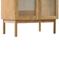 VanityFus 29.9-in Single Sink Combo White Bathroom Vanity Wood Rattan Ceramic Top 2 Soft-Close Doors