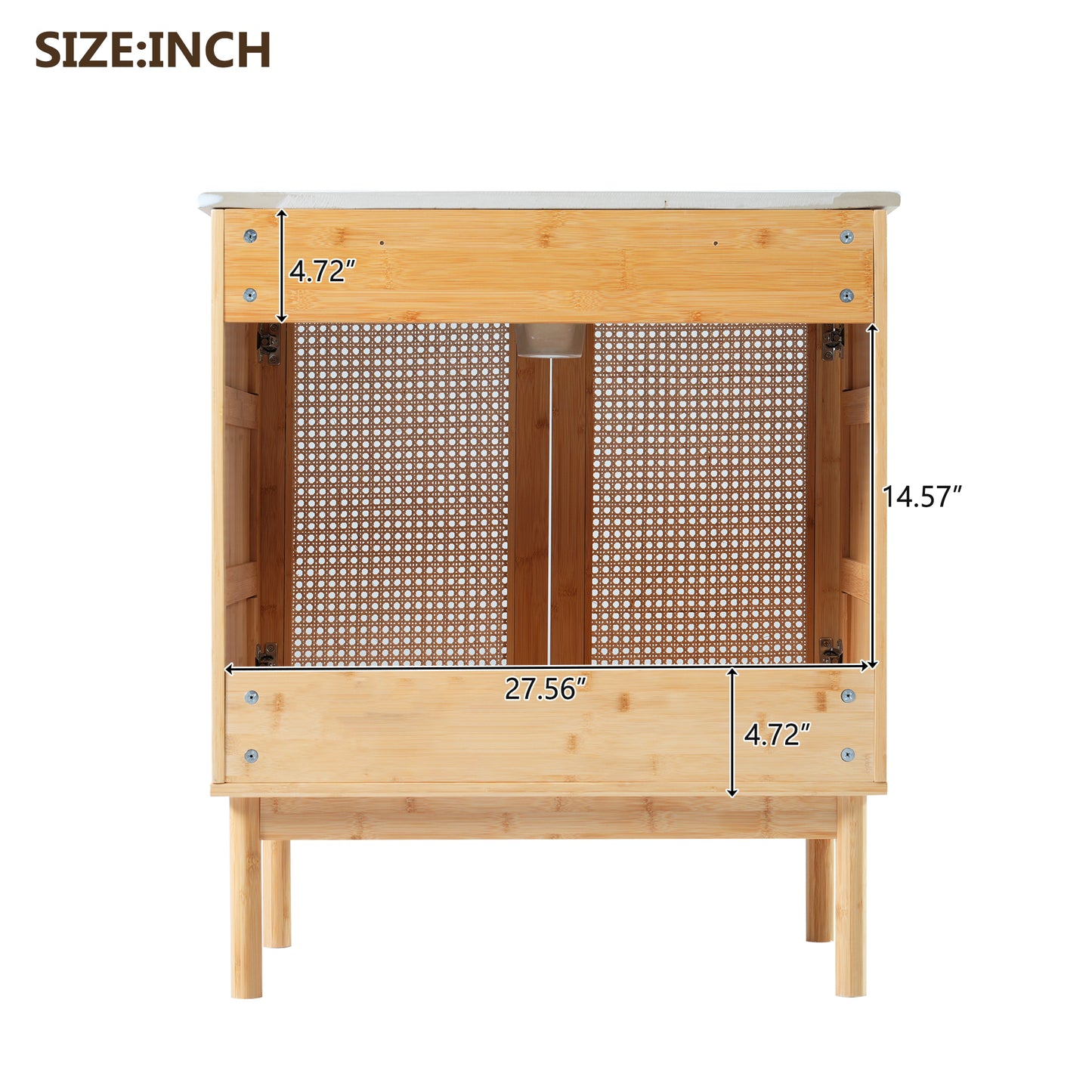 VanityFus 29.9-in Single Sink Combo White Bathroom Vanity Wood Rattan Ceramic Top 2 Soft-Close Doors