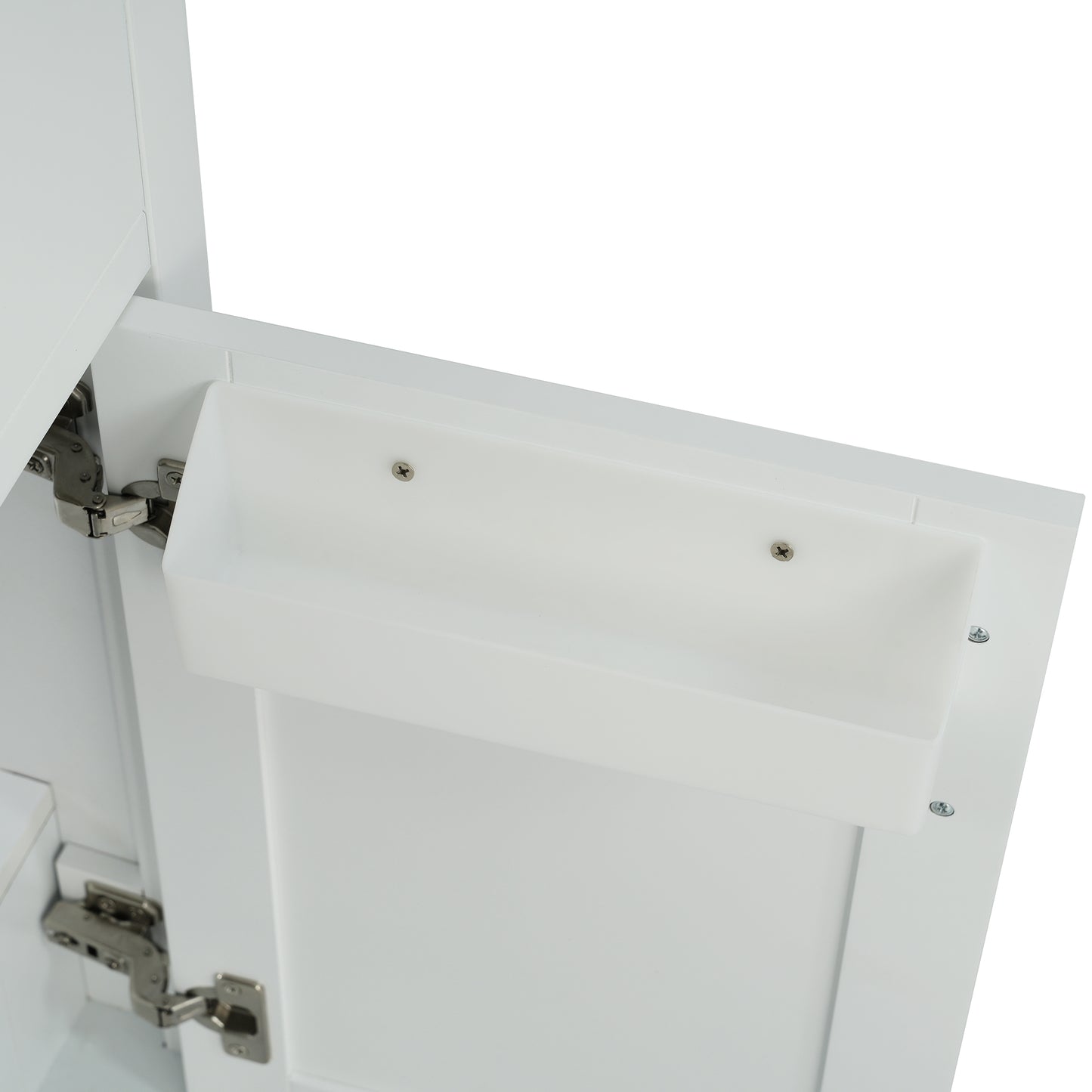 VanityFus 29.9-in Single Sink Combo White Bathroom Vanity With Ceramic Top 2 Soft-Close Doors 1 drawer