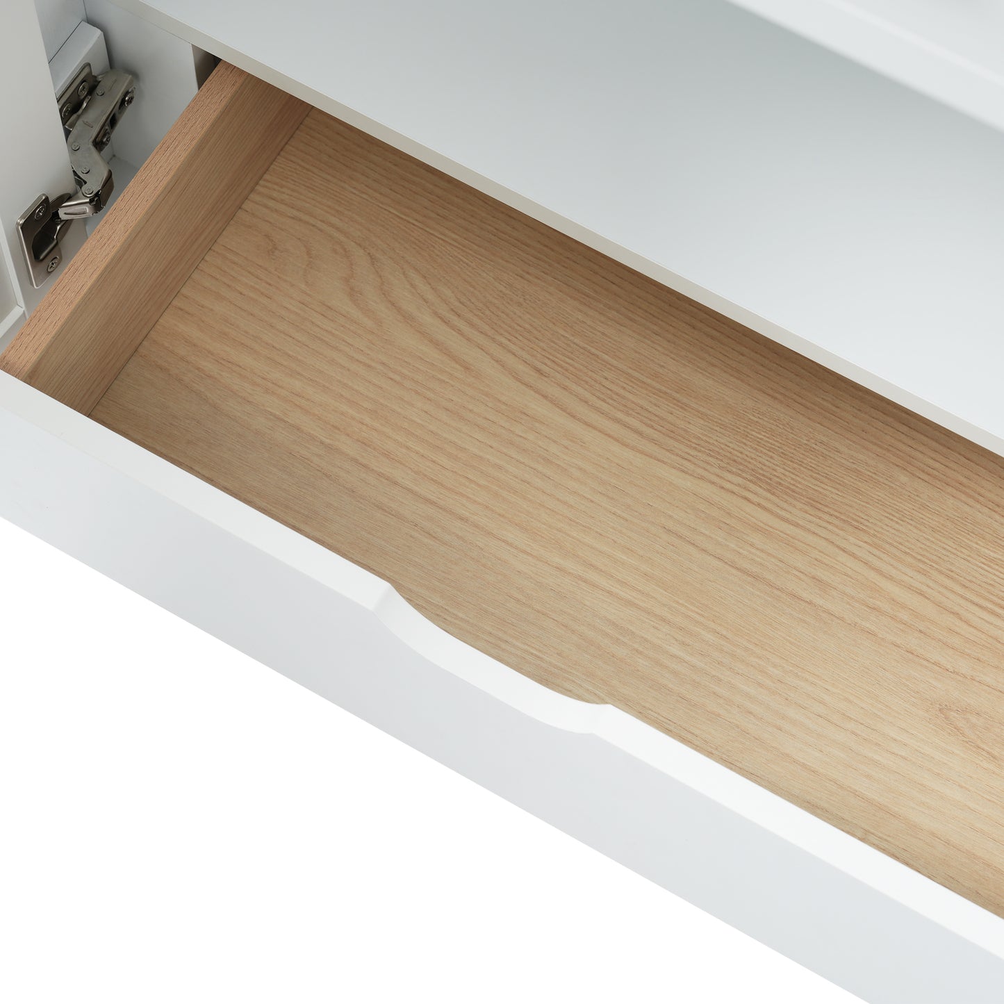 VanityFus 29.9-in Single Sink Combo White Bathroom Vanity With Ceramic Top 2 Soft-Close Doors 1 drawer