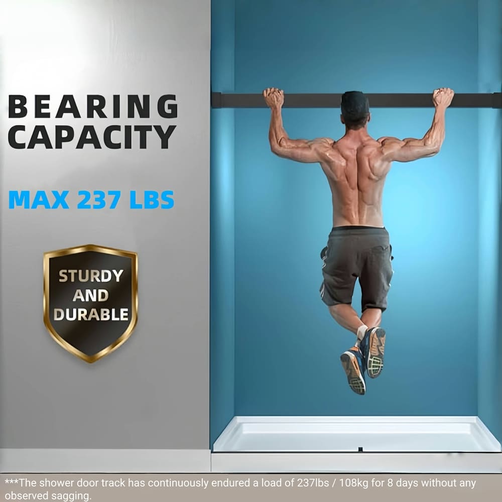 56 to 60 in W x 76 in H Double Sliding Frameless Soft-Close Shower Door with Premium 3/8 Inch (10mm) Thick Tampered Glass and Easy-cleaning Coating in Brushed Nickel/Matte Black