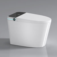 Modern Smart Toilet with Bidet Seat Built-in, Intelligent Toilet Auto Open/Close Seat, Foot Sensor, LED Display,Night Light, Warm Water & Dryer,White