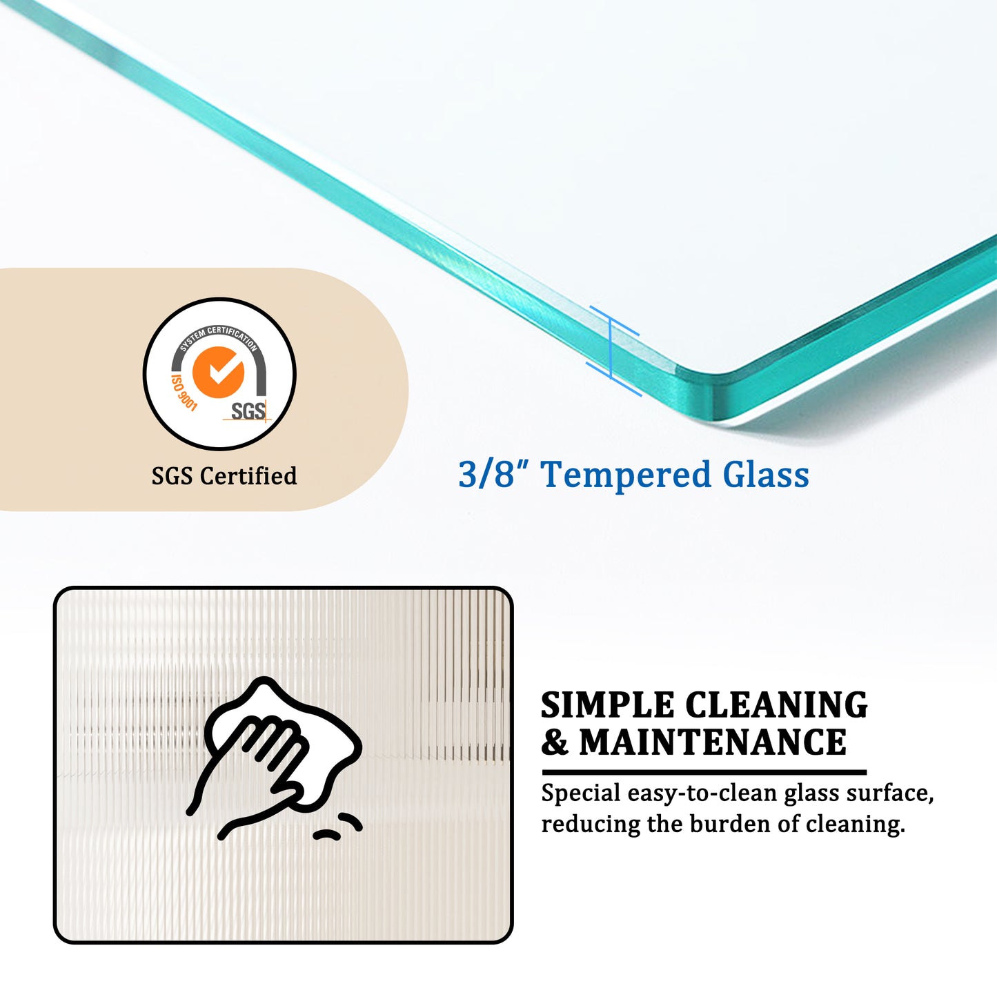 34 in W x 74 in H x 0.687 in. D Fixed Single Panel Shower Door in Brushed Nickel/Brushed Gold with Clear Glass and Frame