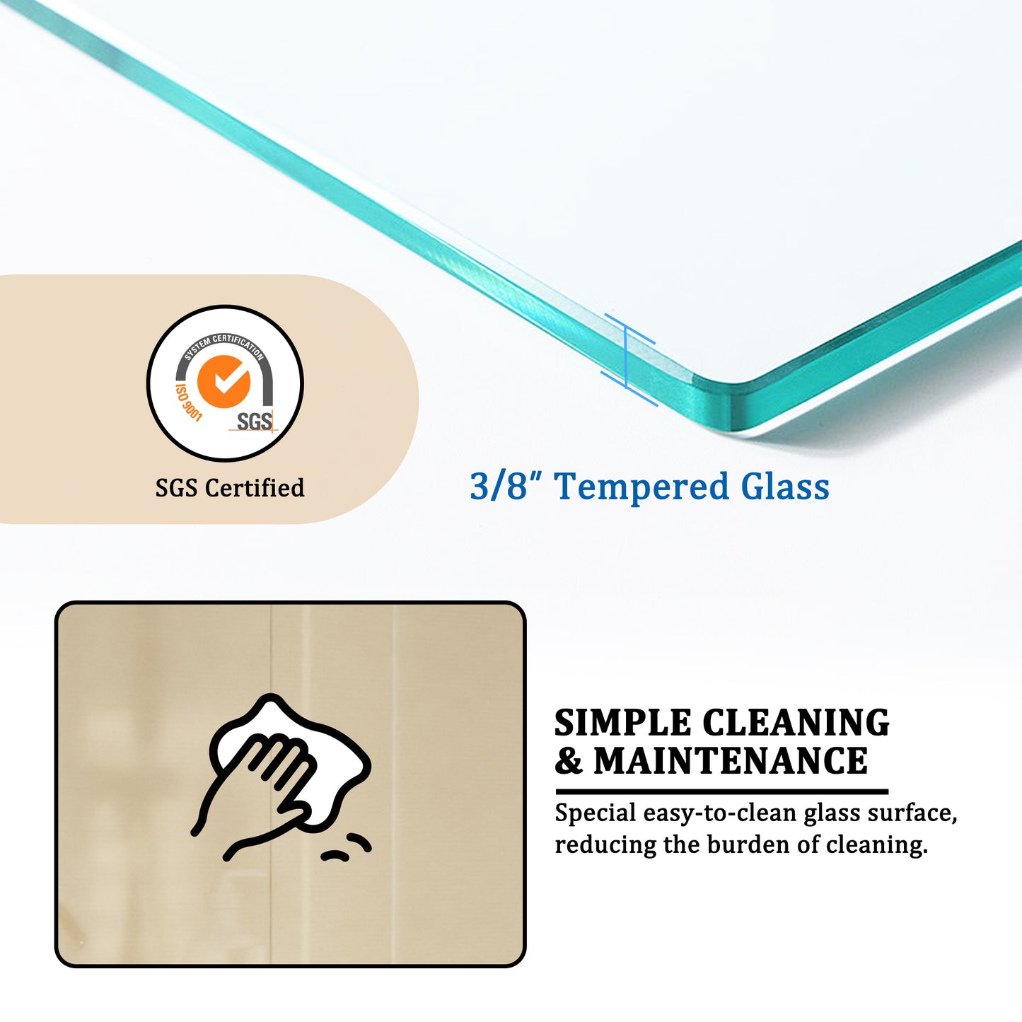 34 in W x 74 in H x 0.687 in. D Fixed Single Panel Shower Door in Brushed Nickel/Brushed Gold with Clear Glass and Frame