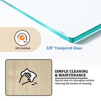 34 in W x 74 in H x 0.687 in. D Fixed Single Panel Shower Door in Brushed Nickel/Brushed Gold with Clear Glass and Frame